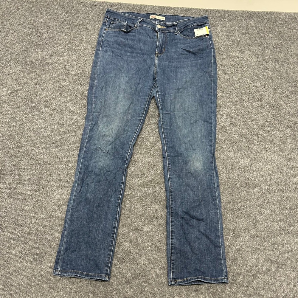 Signature Levi Strauss Jeans Womens Size 12 Blue Mid-Rise Straight Leg Denim